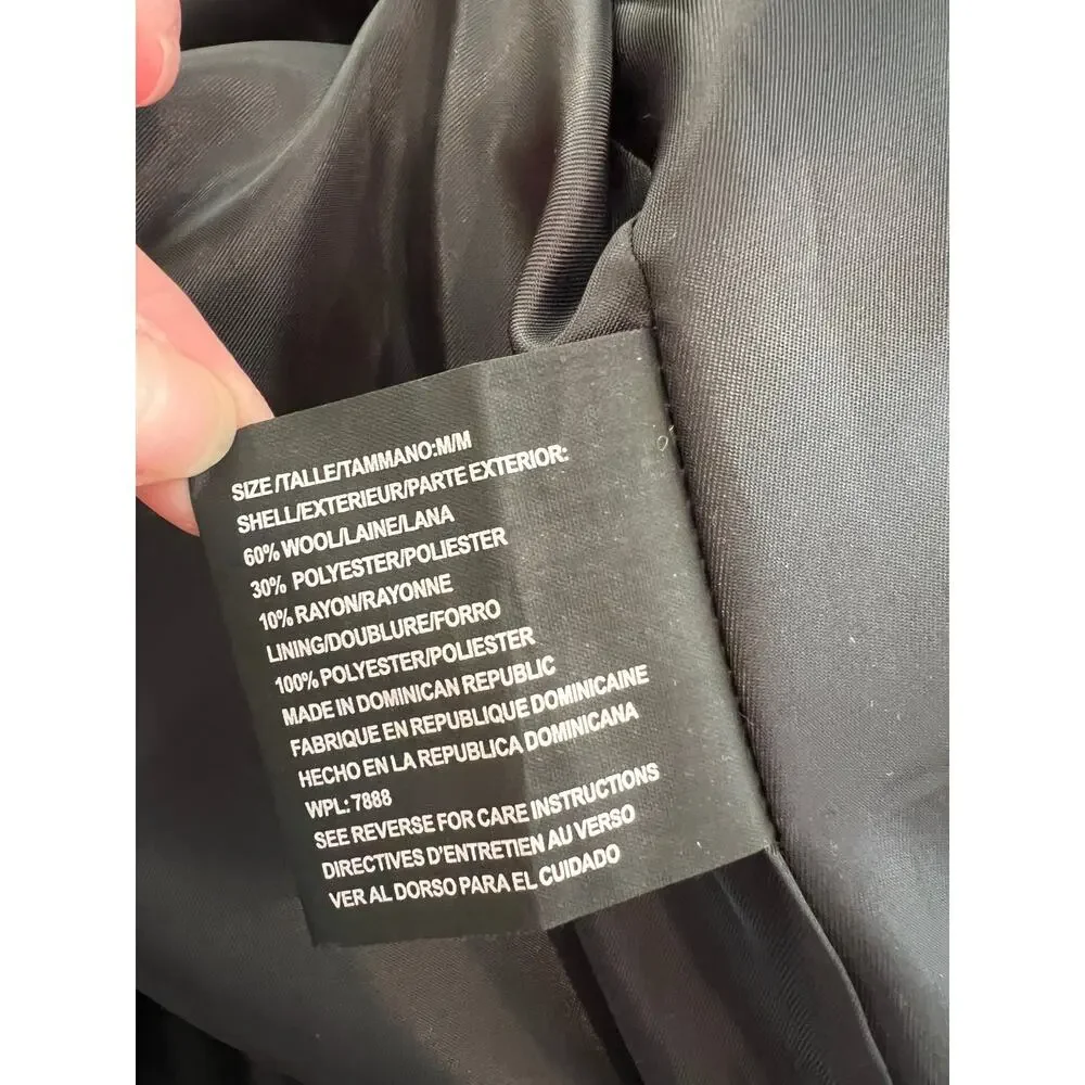 Michael Kors Classic Wool blend pea coat Black M